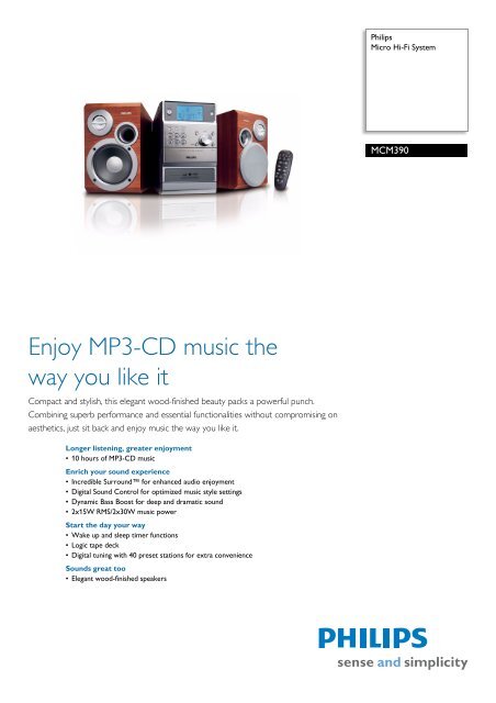 MCM390/22 Philips Micro Hi-Fi System