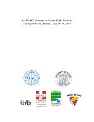 9th IMACS Seminar on Monte Carlo Methods Annecy-le-Vieux ...