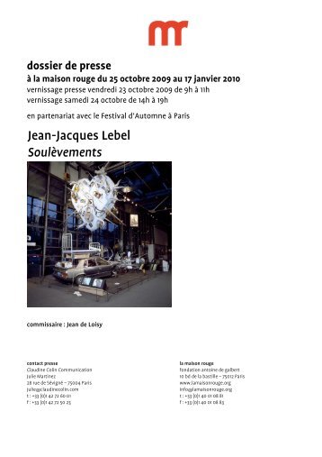 Jean-Jacques Lebel SoulÃ¨vements - La maison rouge