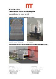 dossier de presse - La maison rouge