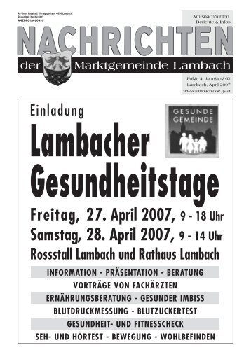 MARKTGEMEINDE LAMBACH - RiSKommunal