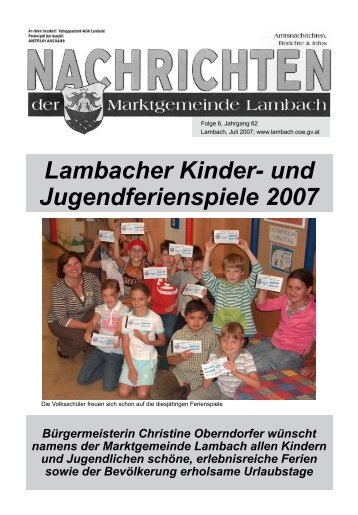 Lambacher Kinder- und Jugendferienspiele 2007 - RiSKommunal