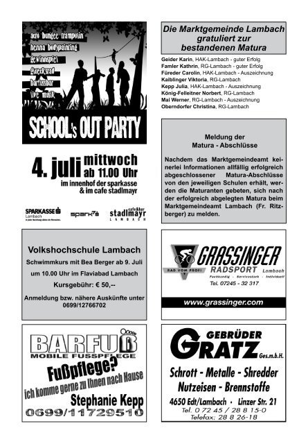 Lambacher Kinder- und Jugendferienspiele 2007 - RiSKommunal