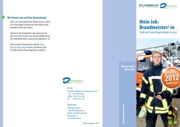 Mein Job: Brandmeister/-in - Stadt Delmenhorst