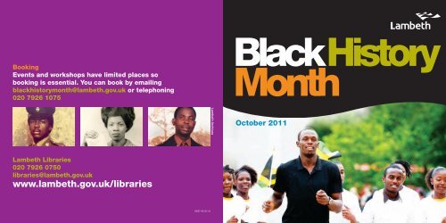 BlackHistory Month Booking - Lambeth Council