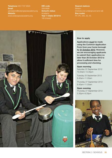 Open the Secondary Schools in Lambeth 2013/14 - Lambeth Council