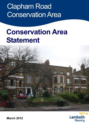 Clapham Road Conservation Area Conservation ... - Lambeth Council