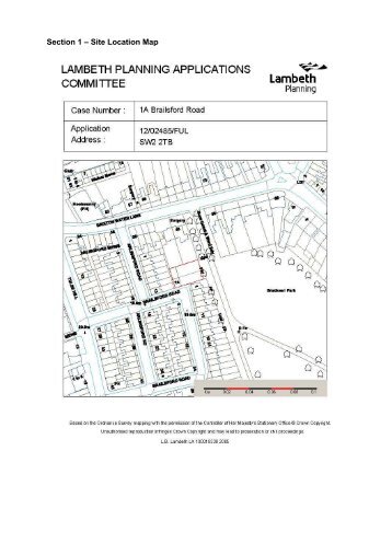 (Tulse Hill Ward) (12/02485/FUL) PDF 351 KB - Lambeth Council