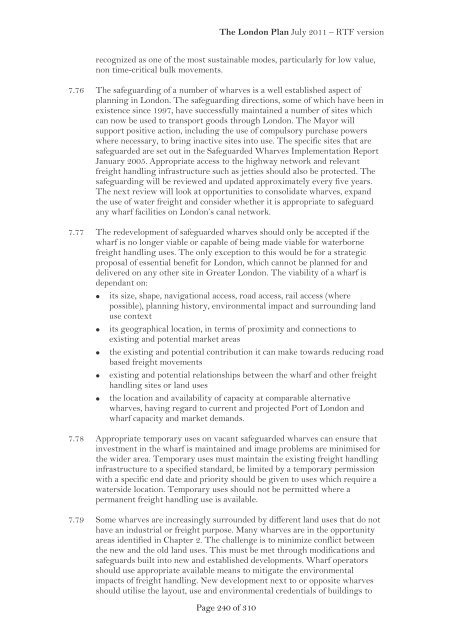 London Plan 2011 PDF 1 MB - Lambeth Council