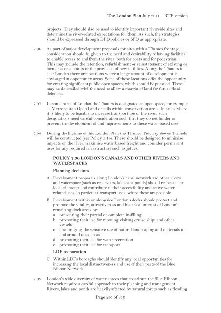 London Plan 2011 PDF 1 MB - Lambeth Council