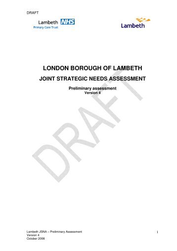 04a JSNA Appendix , item 5. PDF 6 MB - Lambeth Council