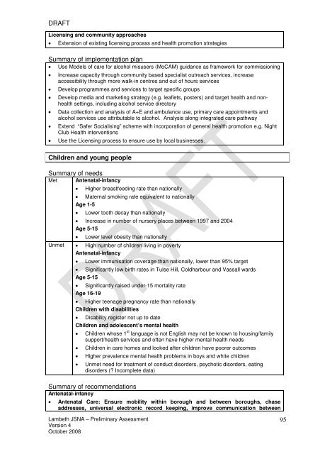 04a JSNA Appendix , item 5. PDF 6 MB - Lambeth Council