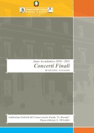 Prima Parte - Conservatorio Gioacchino Rossini