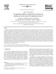 Compstatin inhibits complement activation by ... - John D. Lambris