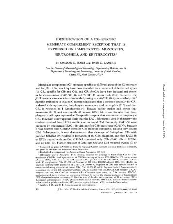 IDENTIFICATION OF A C3bi-SPECIFIC ... - John D. Lambris