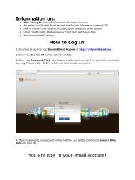 Information on: How to Log In: You are now in your email account!