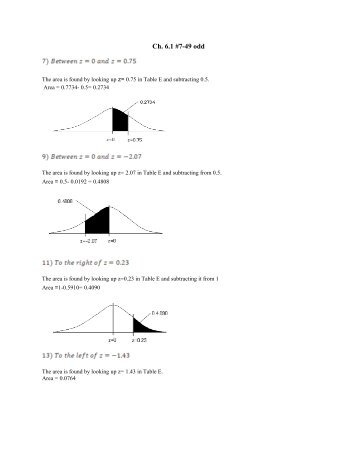 Ch. 6.1 #7-49 odd