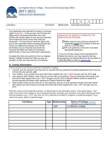 Printables Printable Fafsa Worksheet federal verification worksheet davezan 2016 2017 fafsa ifap printable