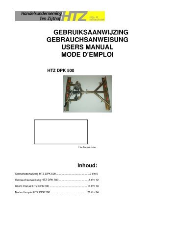 handleiding dakplatenklem - Lammerts Kraanverhuur & Transport BV