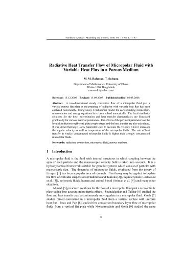 Radiative Heat Transfer Flow of Micropolar Fluid with Variable Heat ...