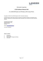 Information regarding LCOS Software Release 8.00 for LANCOM ...