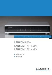 LANCOM 821+ LANCOM 1711+ VPN LANCOM 1721+ VPN