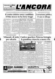 di tutto per salvarlo L'antico quartiere Piste - L'ANCORA edicola