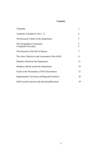 M.A. in History Student Handbook 2011-2012