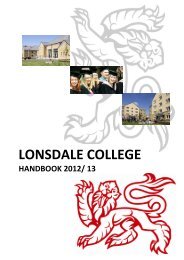 LONSDALE COLLEGE