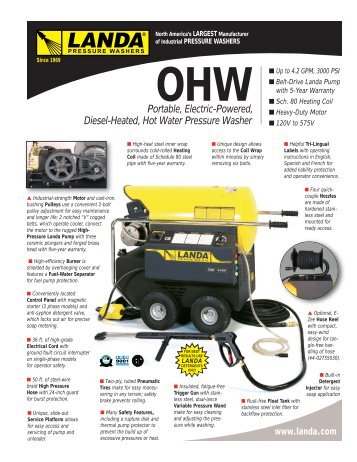 Portable, Electric-Powered, Diesel-Heated, Hot Water Pressure ...
