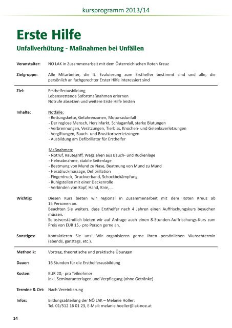 kursprogramm 2013.pdf - Landarbeiterkammer