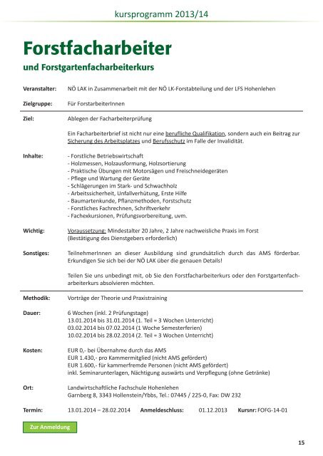 kursprogramm 2013.pdf - Landarbeiterkammer