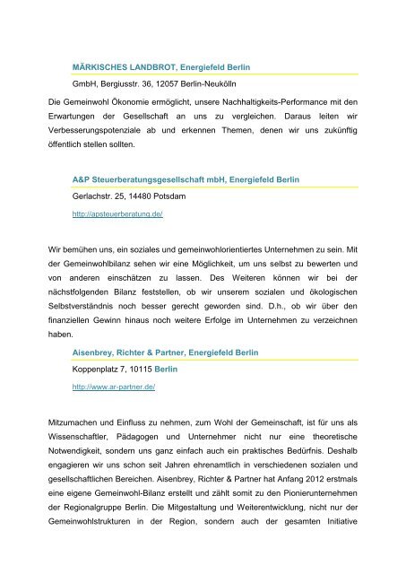 Pressemappe Gemeinwohl-Bilanz Pressekonferenz Berlin