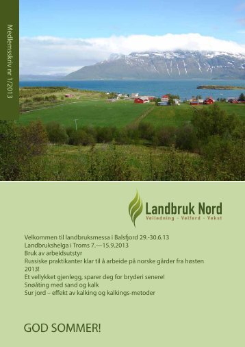 Medlemsskriv 1/2013 - Landbruk Nord