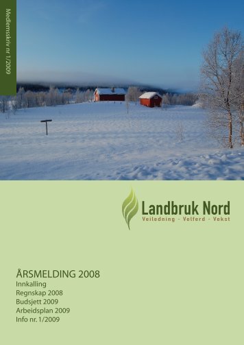 Medlemsskriv 1/2009 Ãrsmelding