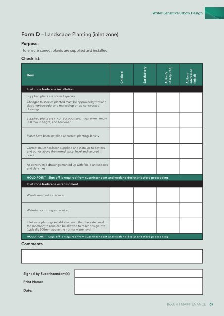 Landcom Book 4 Maintenance - WSUD