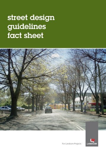 street design guidelines fact sheet - Landcom