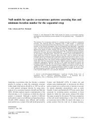 Null models for species co-occurrence patterns - Landscape Ecology