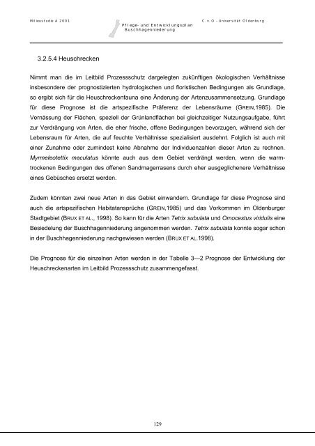 Pflege- und Entwicklungsplan Buschhagenniederung - UniversitÃ¤t ...