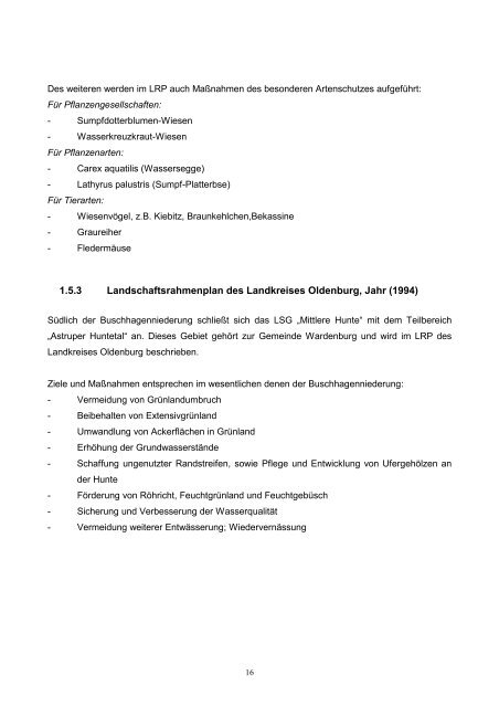 Pflege- und Entwicklungsplan Buschhagenniederung - UniversitÃ¤t ...