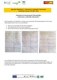 Protokoll 2 Lebensraum & Jahreszeiten - Landentwicklung