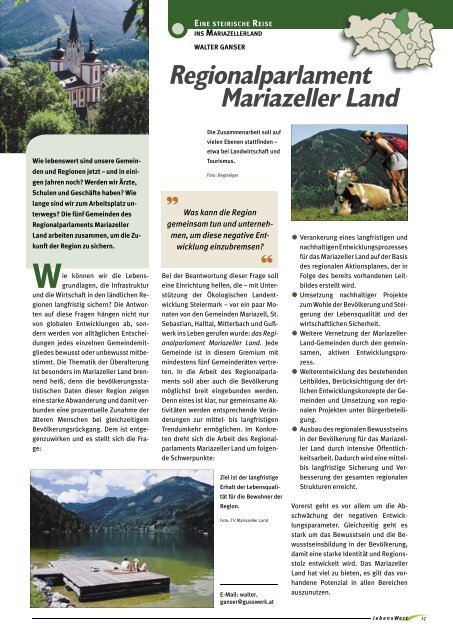 Steirische Reise - Landentwicklung - Steiermark