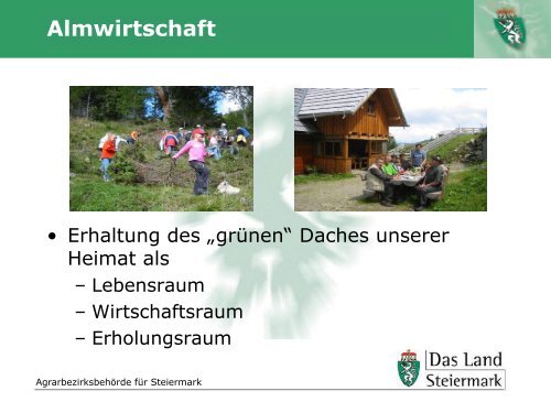 Almwirtschaft in der Steiermark - Landentwicklung