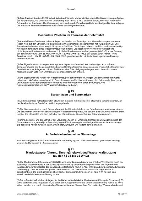 Sächsisches Wassergesetz (SächsWG) - PDF / 650 KB