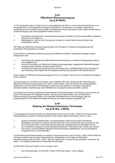 Sächsisches Wassergesetz (SächsWG) - PDF / 650 KB