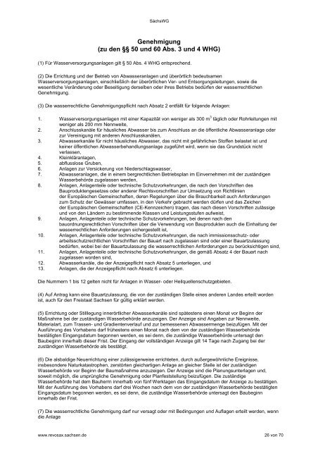 Sächsisches Wassergesetz (SächsWG) - PDF / 650 KB