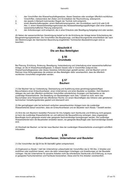 Sächsisches Wassergesetz (SächsWG) - PDF / 650 KB