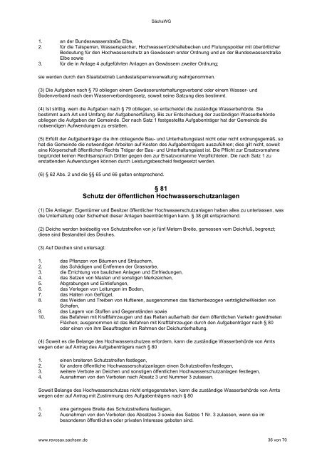 Sächsisches Wassergesetz (SächsWG) - PDF / 650 KB