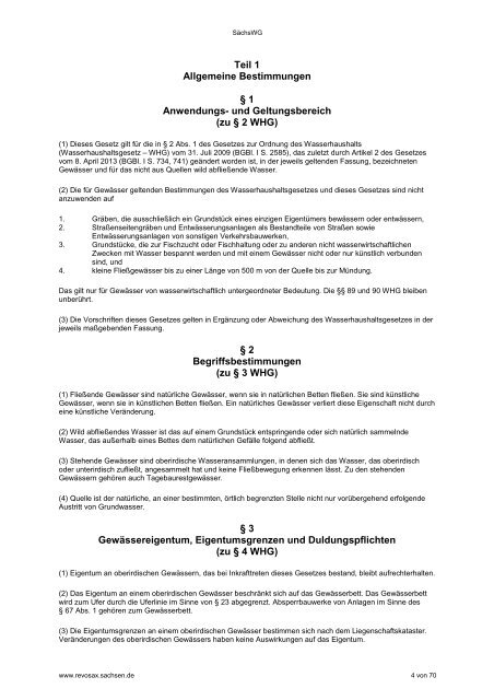 Sächsisches Wassergesetz (SächsWG) - PDF / 650 KB