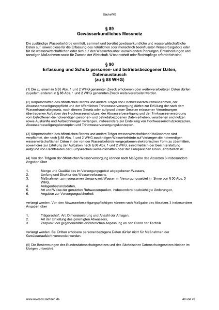 Sächsisches Wassergesetz (SächsWG) - PDF / 650 KB